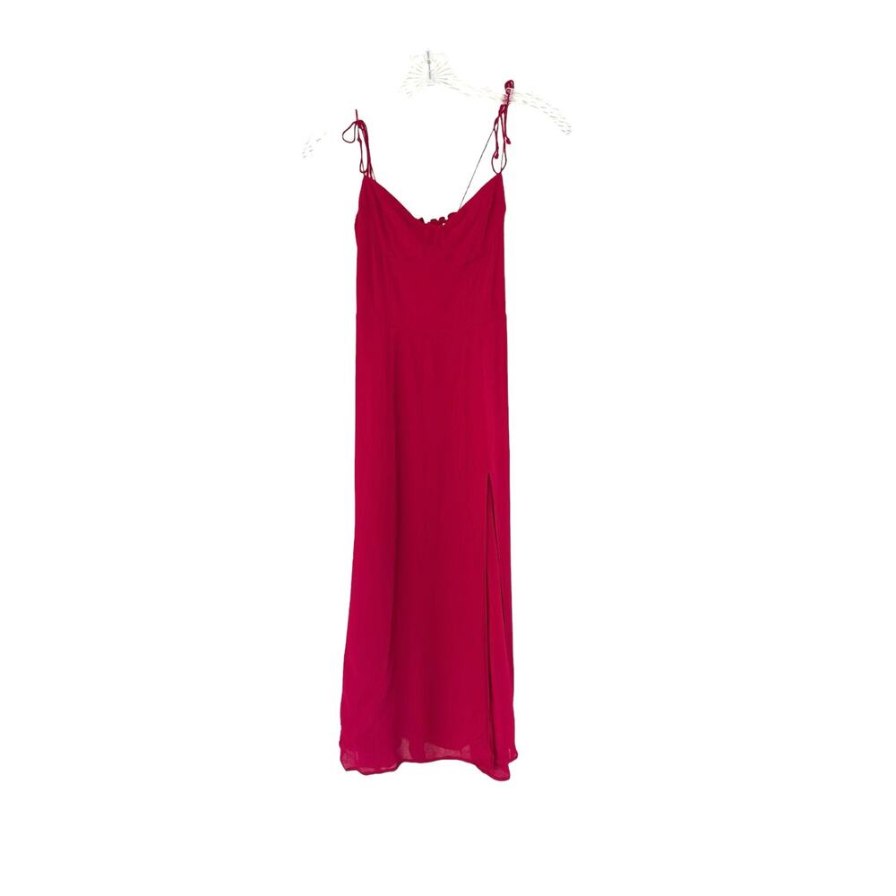 Reformation Dark Pink Side Slit Part Night‎ out Date Night Midi Dress Size 2